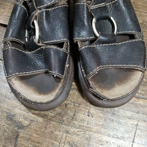 Doc Martens Mens 8 Sandals Fisherman Vintage Shoes England Buckle Leather *READ main image 8